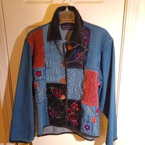 Modern colorful jean jacket